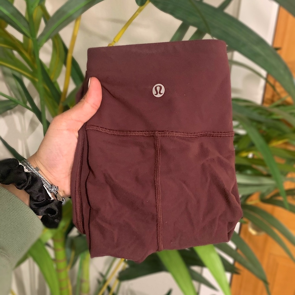 maroon lulu leggings